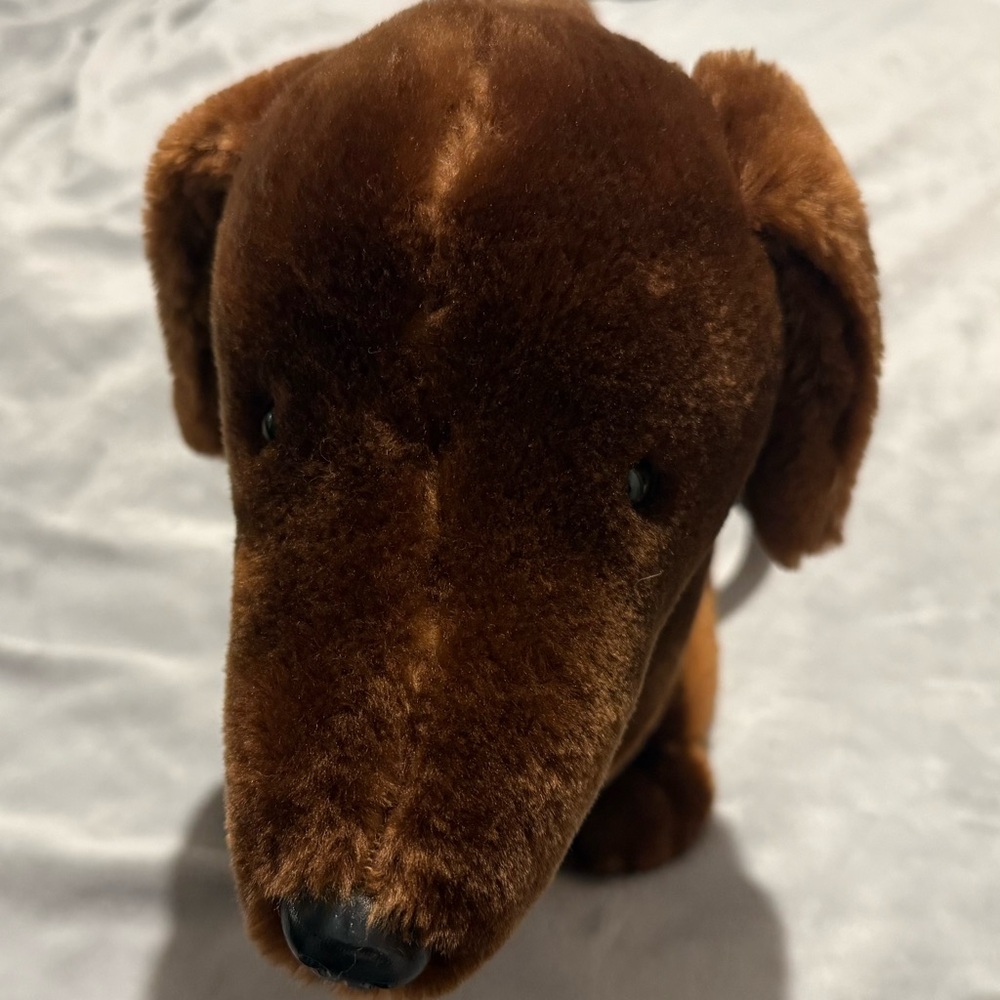 NWOT, Vintage North American Bear Co. Brown Plush Dog Bag on wheels